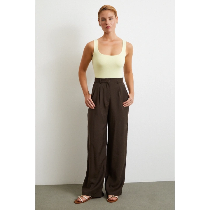 Askılı Basic Top Sarı