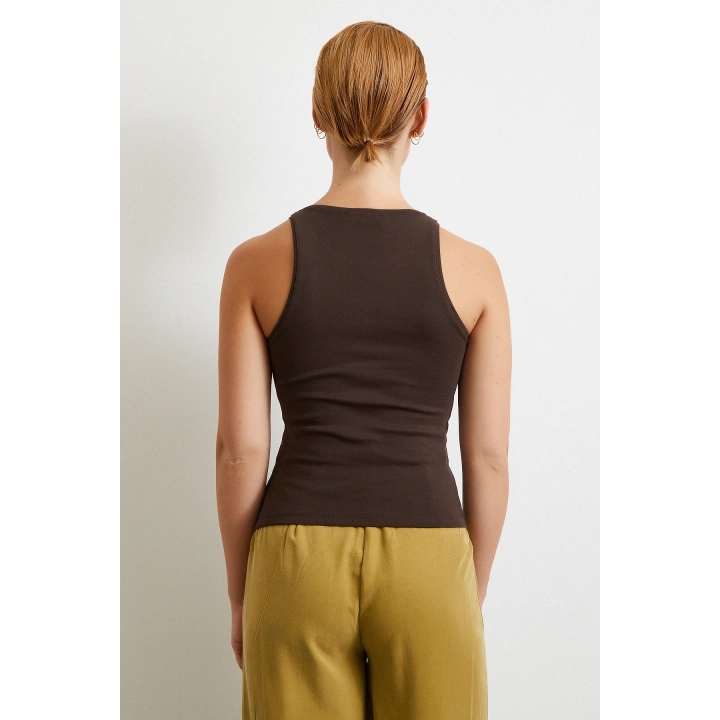 Basic Crop Top Kahve