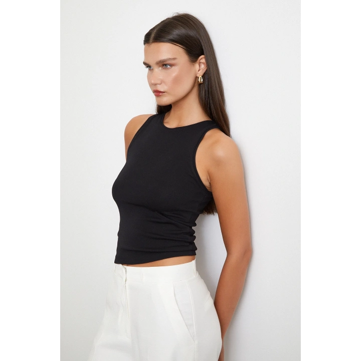 Basic Crop Top Siyah