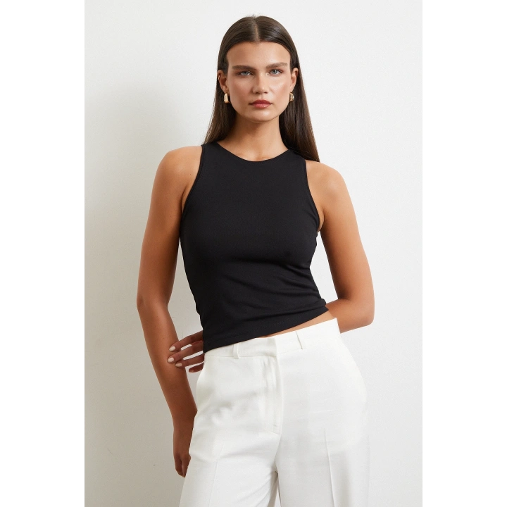 Basic Crop Top Siyah