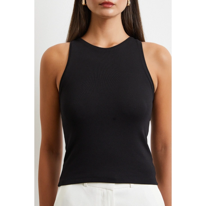 Basic Crop Top Siyah