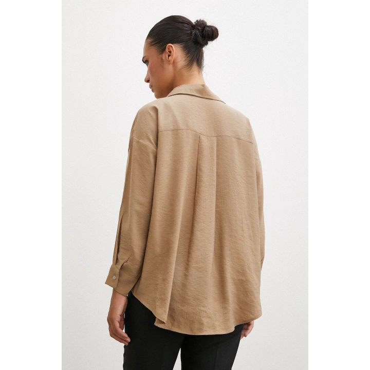 Basic Modal Gömlek Camel