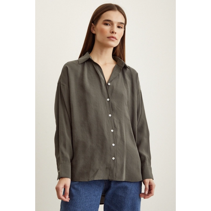 Basic Modal Gömlek Haki