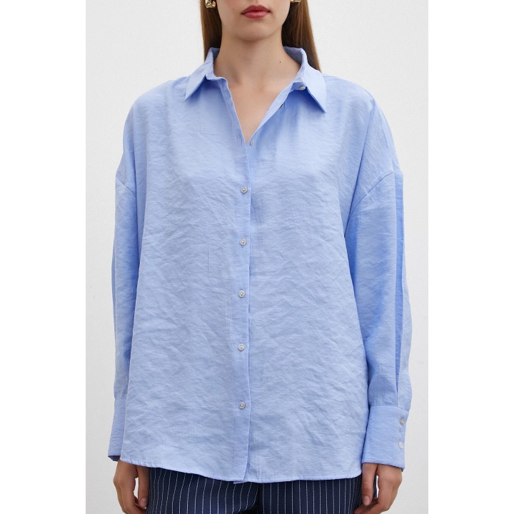 Basic Modal Gömlek Mavi