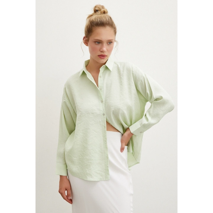 Basic Modal Gömlek Mint