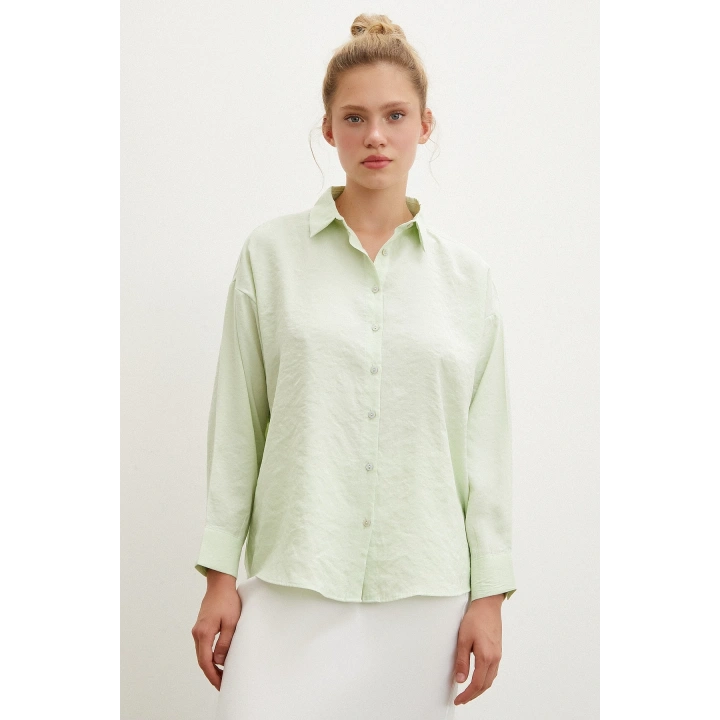 Basic Modal Gömlek Mint