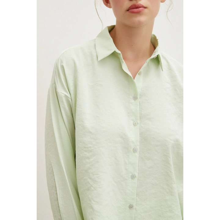 Basic Modal Gömlek Mint