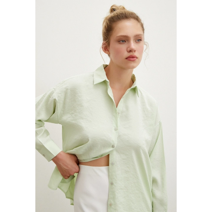 Basic Modal Gömlek Mint