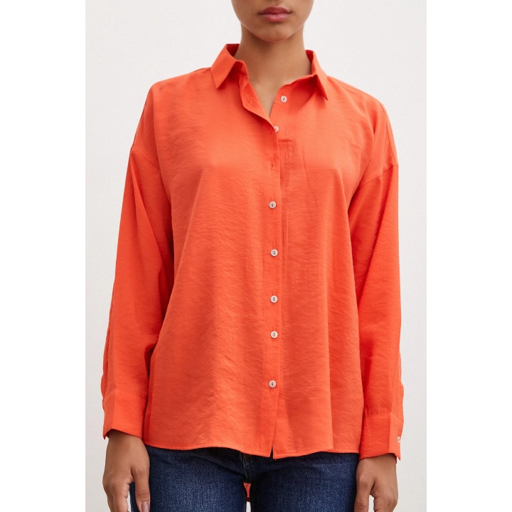 Basic Modal Gömlek Oranj