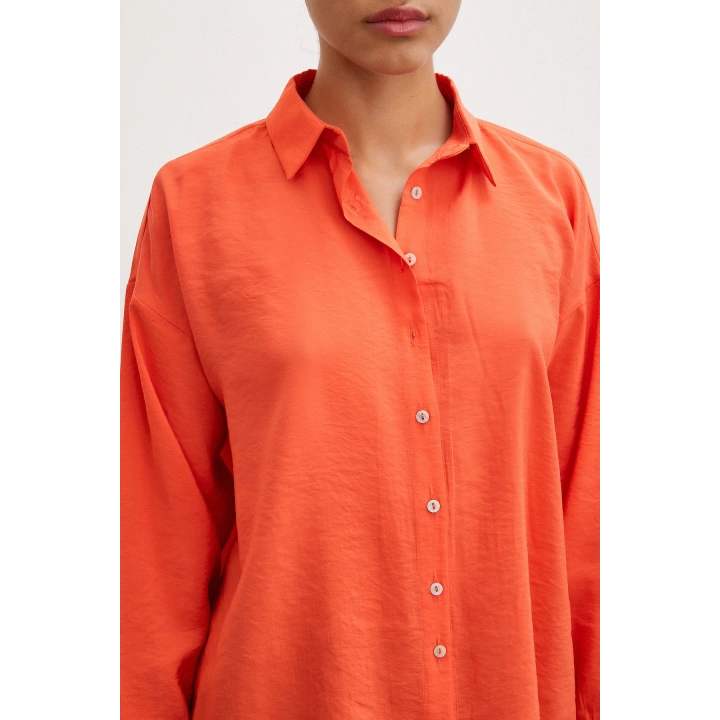 Basic Modal Gömlek Oranj