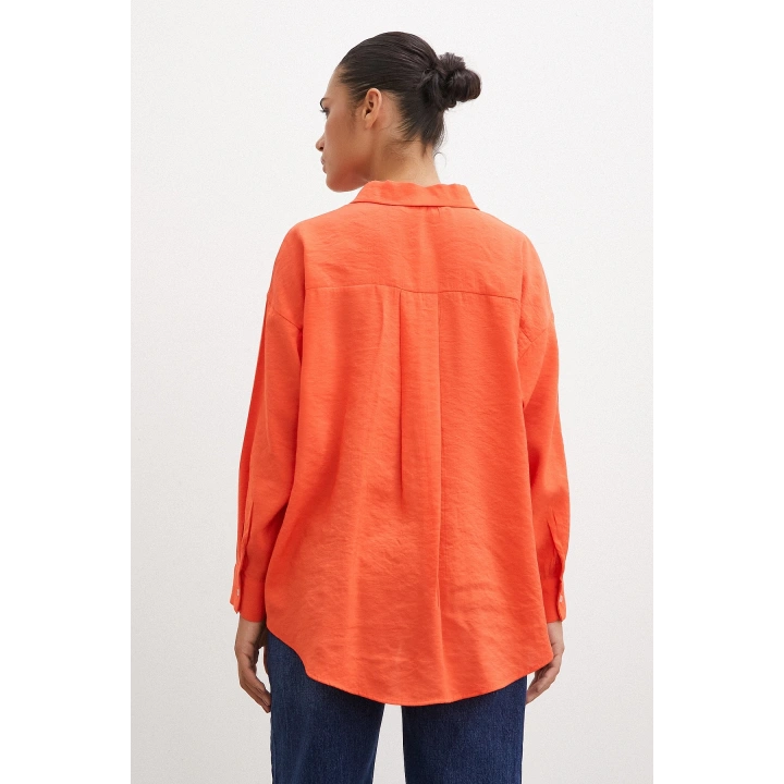 Basic Modal Gömlek Oranj