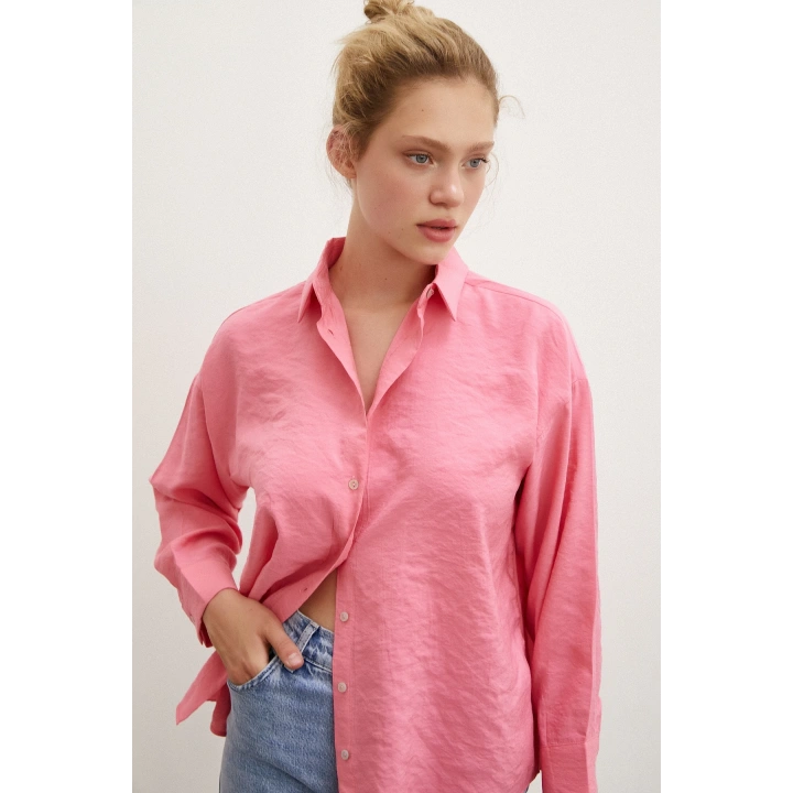 Basic Modal Gömlek Pembe