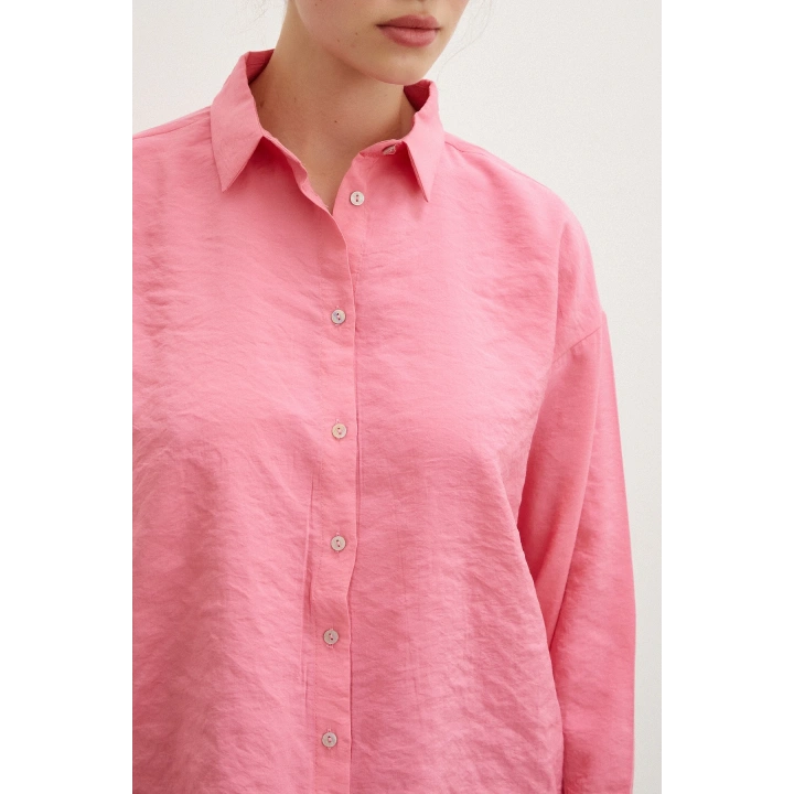 Basic Modal Gömlek Pembe