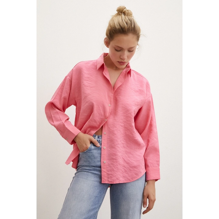 Basic Modal Gömlek Pembe