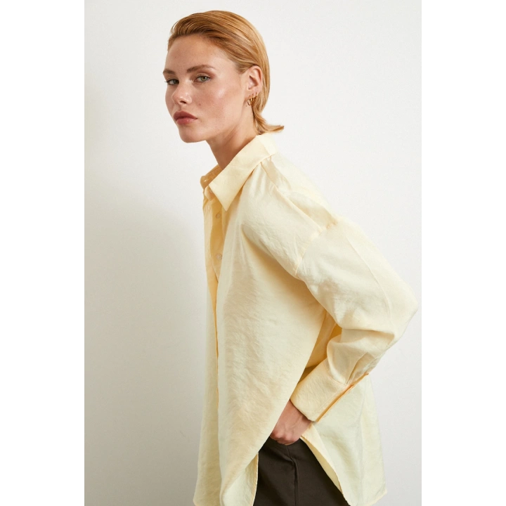 Basic Modal Gömlek Sarı