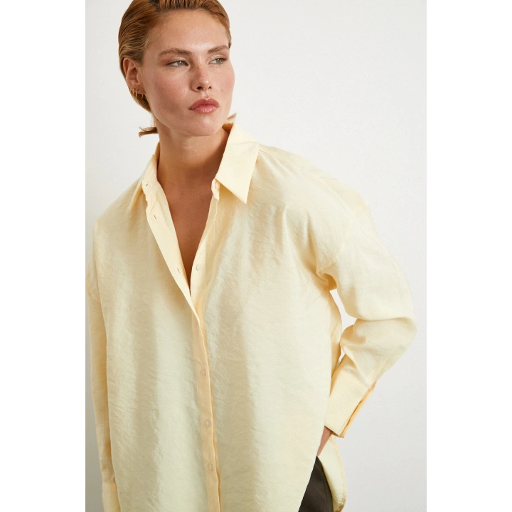 Basic Modal Gömlek Sarı