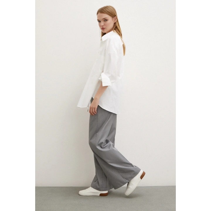 Beli Latikli Garnili Pantolon Gri