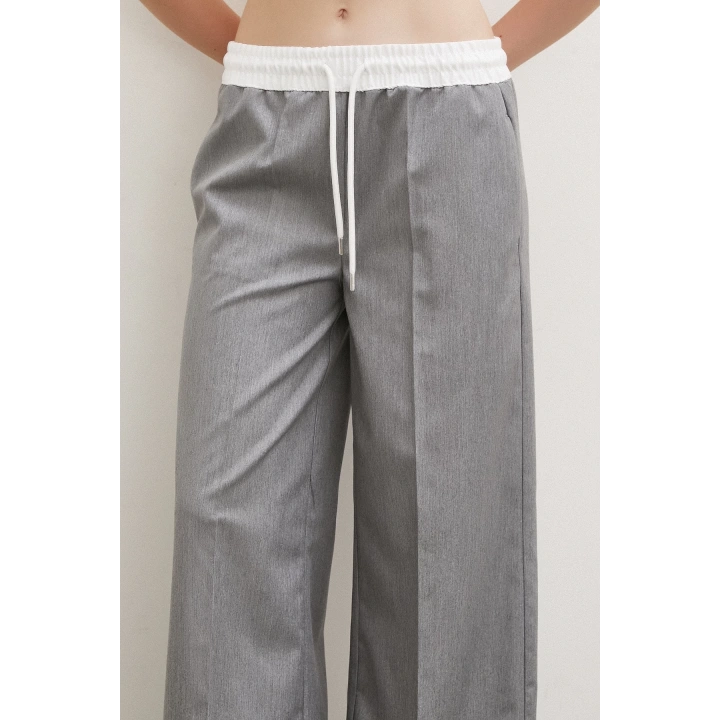 Beli Latikli Garnili Pantolon Gri