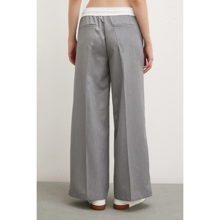 Beli Latikli Garnili Pantolon Gri