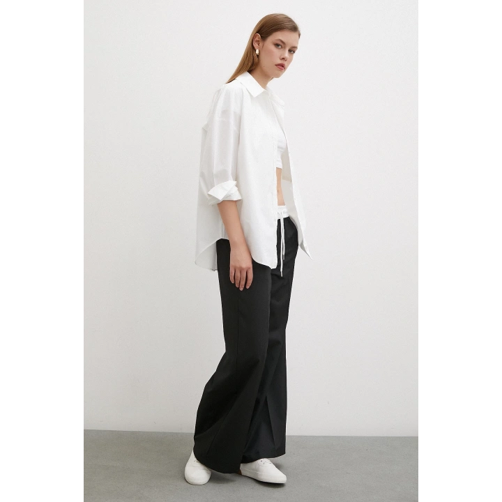 Beli Latikli Garnili Pantolon Siyah