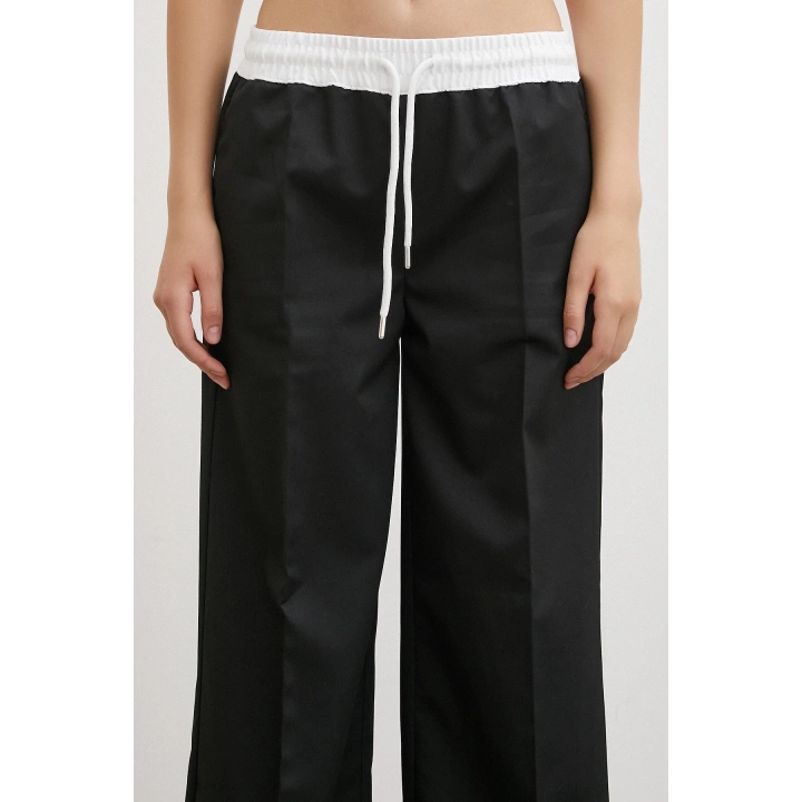 Beli Latikli Garnili Pantolon Siyah