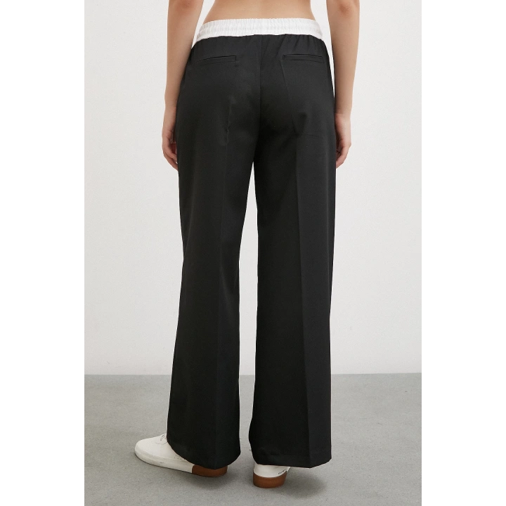 Beli Latikli Garnili Pantolon Siyah