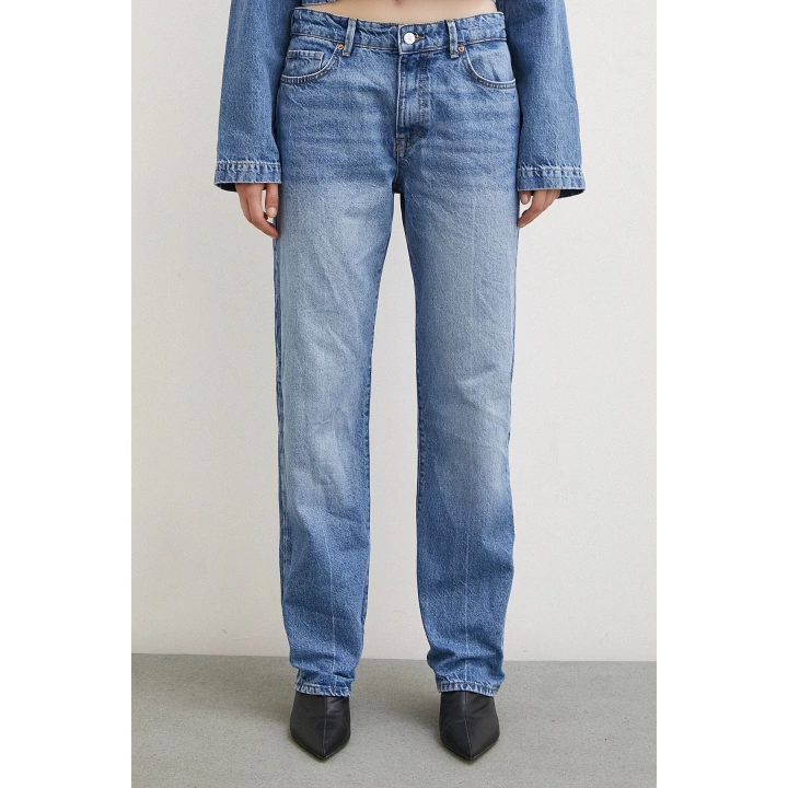 Beş Cepli Yüksel Bel Regular Fit Jean Mavi