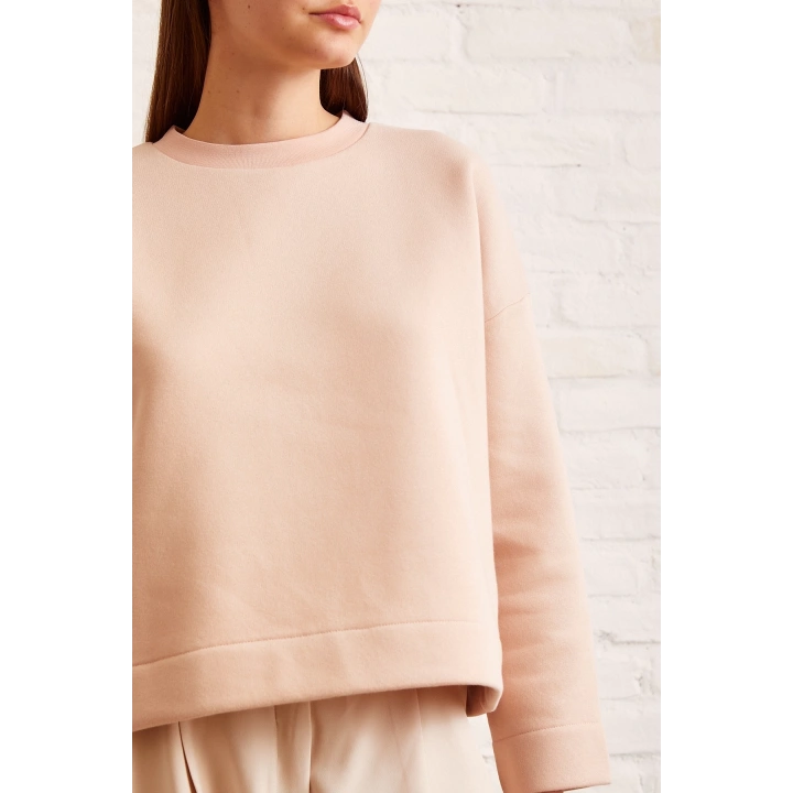 Bisiklet Yaka Oversize Sweatshirt Somon