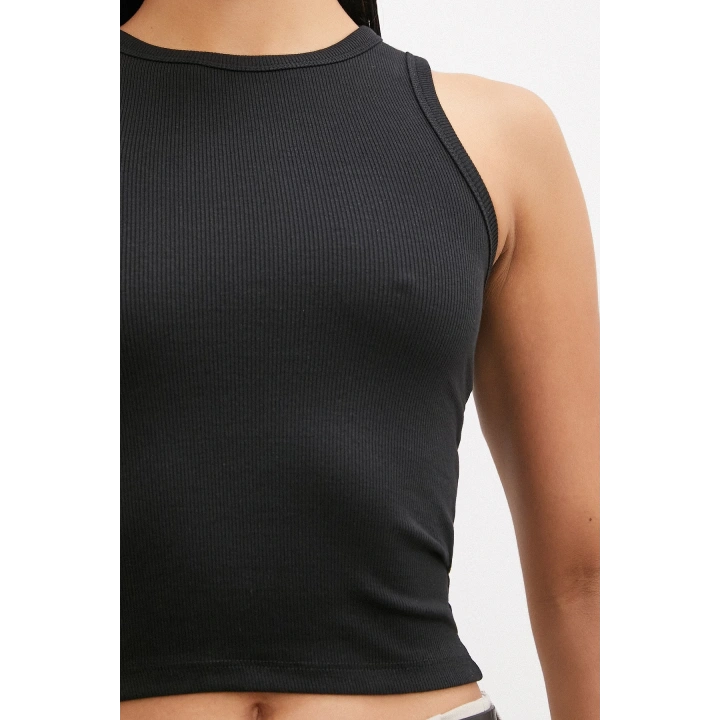 Bisiklet Yaka Top Siyah