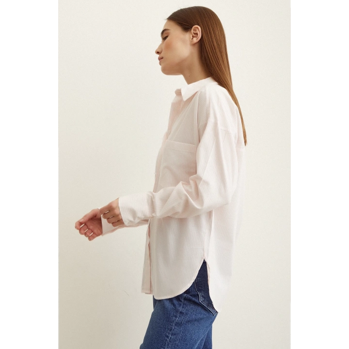 Çizgili Gömlek Pudra