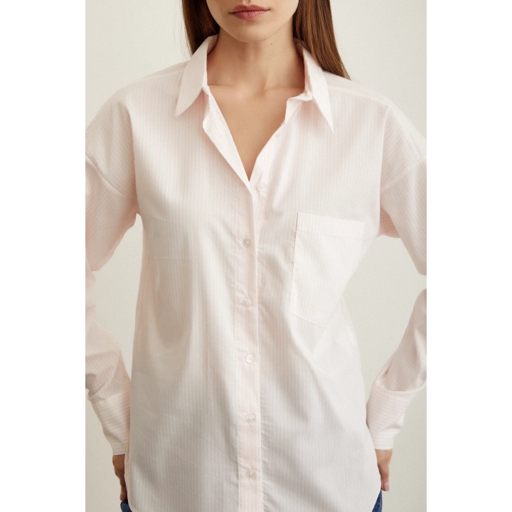 Çizgili Gömlek Pudra