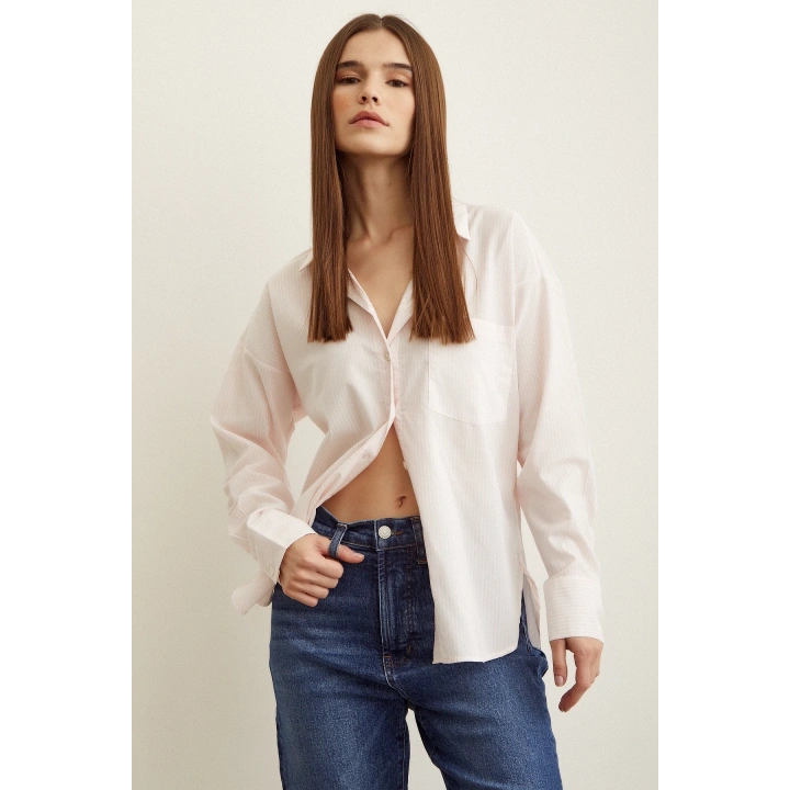 Çizgili Gömlek Pudra