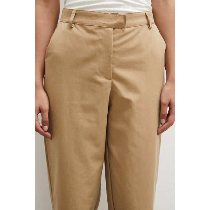 Duble Paçalı Pantolon Bej