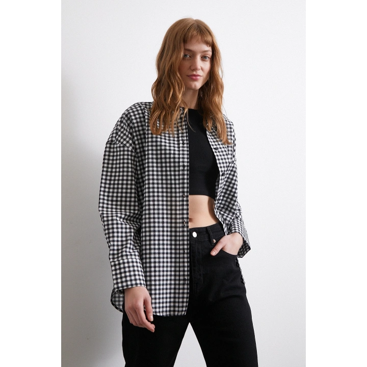 Ekoseli Gömlek Siyah