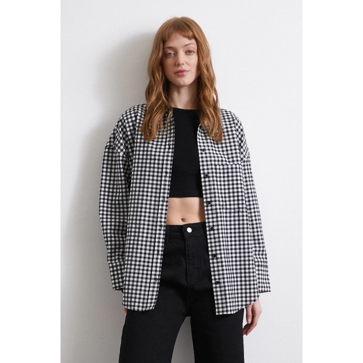 Ekoseli Gömlek Siyah