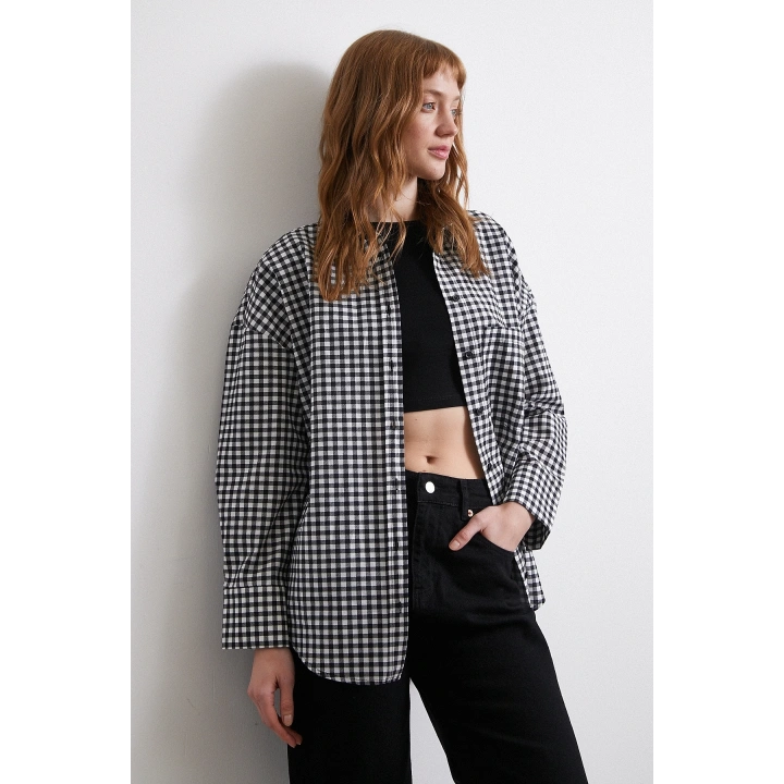 Ekoseli Gömlek Siyah