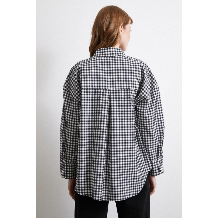 Ekoseli Gömlek Siyah