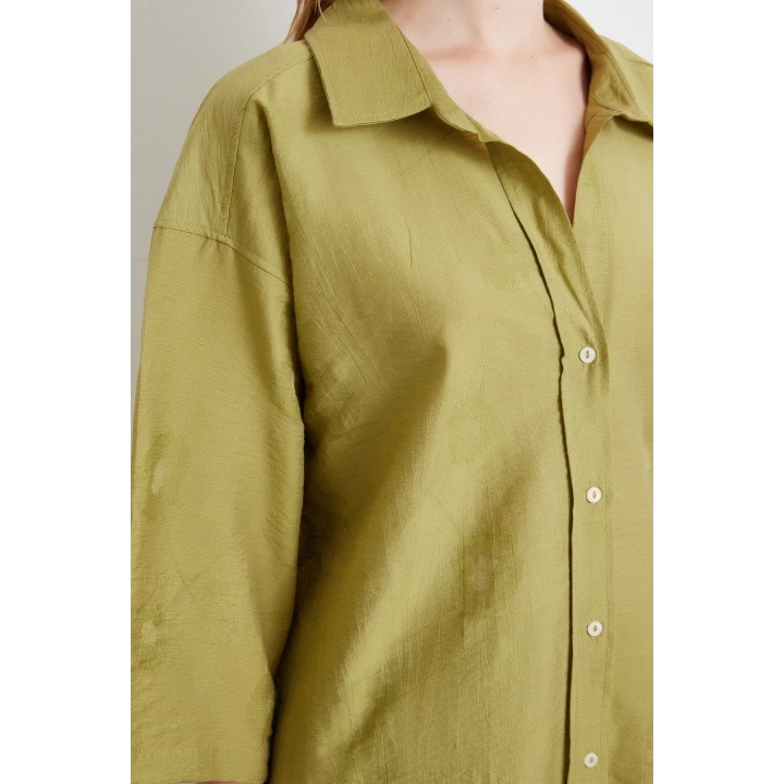 Fakir Kol Oversize Gömlek Yeşil