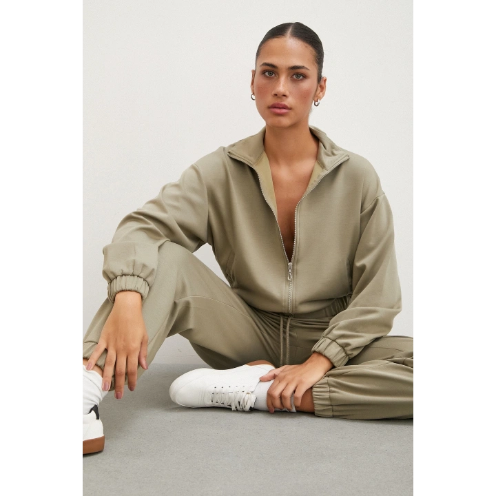 Fermuarlı Sweatshirt Çağla