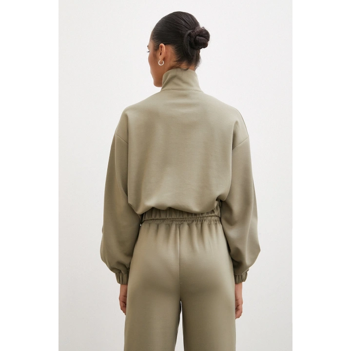 Fermuarlı Sweatshirt Çağla