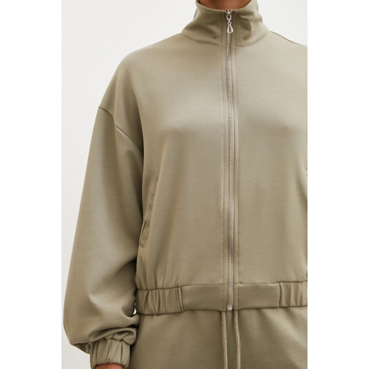 Fermuarlı Sweatshirt Çağla