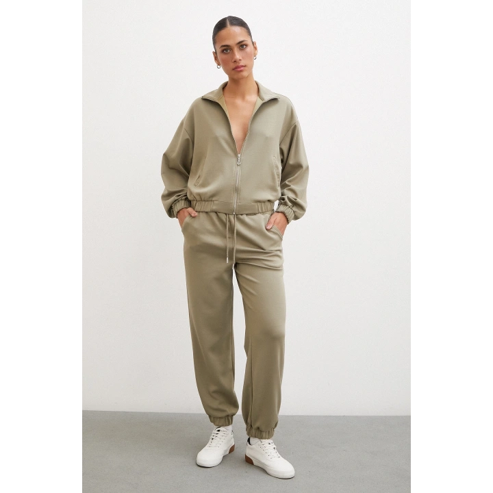 Fermuarlı Sweatshirt Çağla