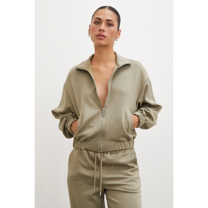 Fermuarlı Sweatshirt Çağla