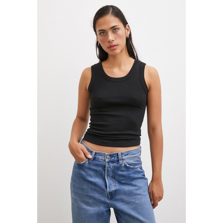 Geniş Biyeli Atlet Siyah