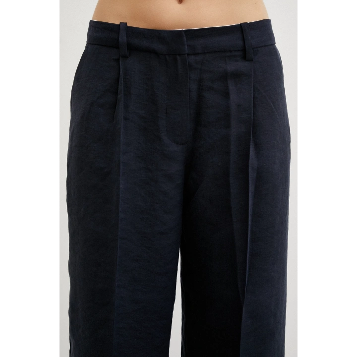 Geniş Paça Palazzo Pantolon Lacivert