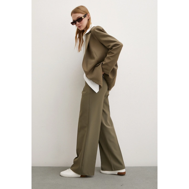 Geniş Paça Pantolon Haki