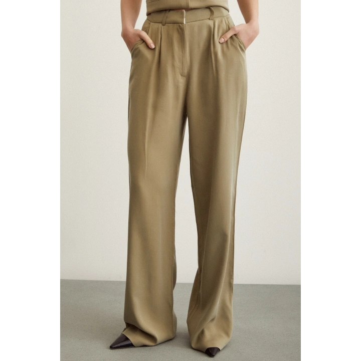 Geniş Paça Pantolon Haki