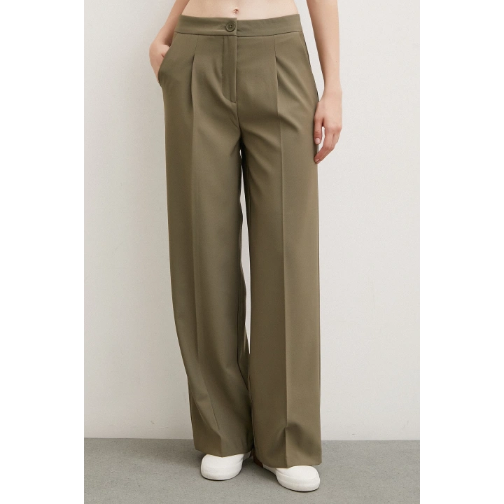 Geniş Paça Pantolon Haki