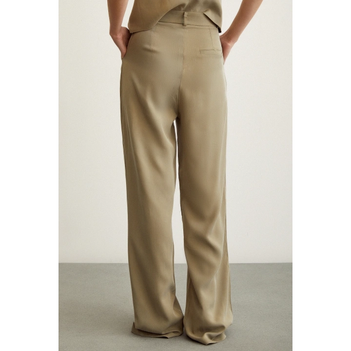 Geniş Paça Pantolon Haki