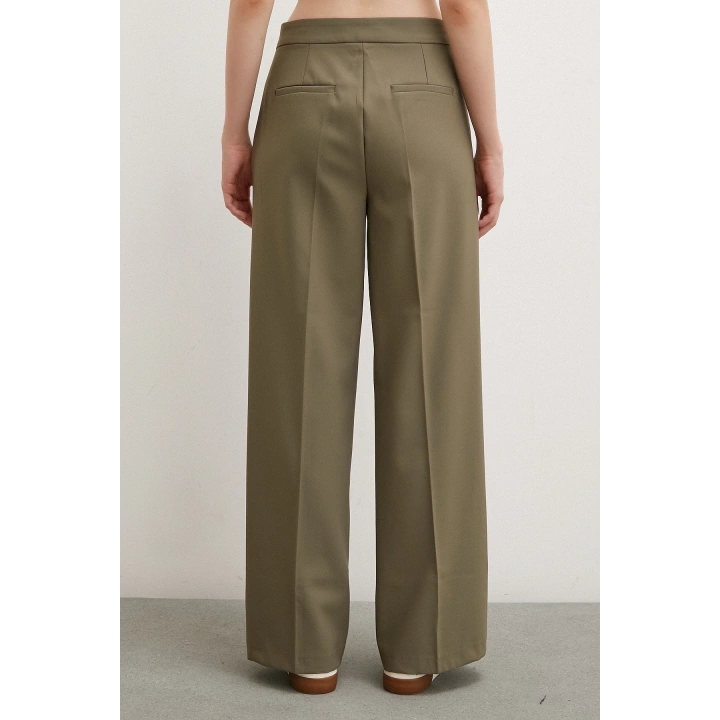 Geniş Paça Pantolon Haki